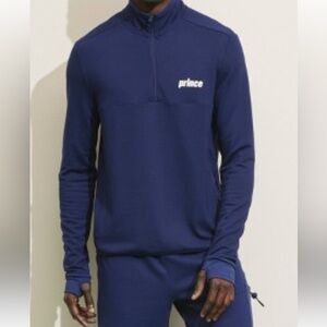 NWT!  Prince Pickleball Men’s Ponte 1/4 Zip Pull Over Jacket.  size  L.    Blue